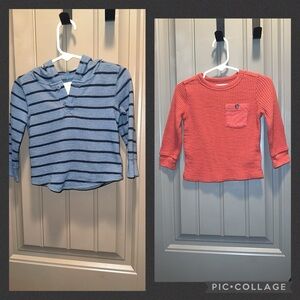Set of 2 OLD NAVY long sleeve baby boy shirts size 12-18M